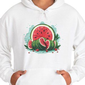 Watermelon Men Women Sweatshirt Palestine White Hoodie Free Palestine